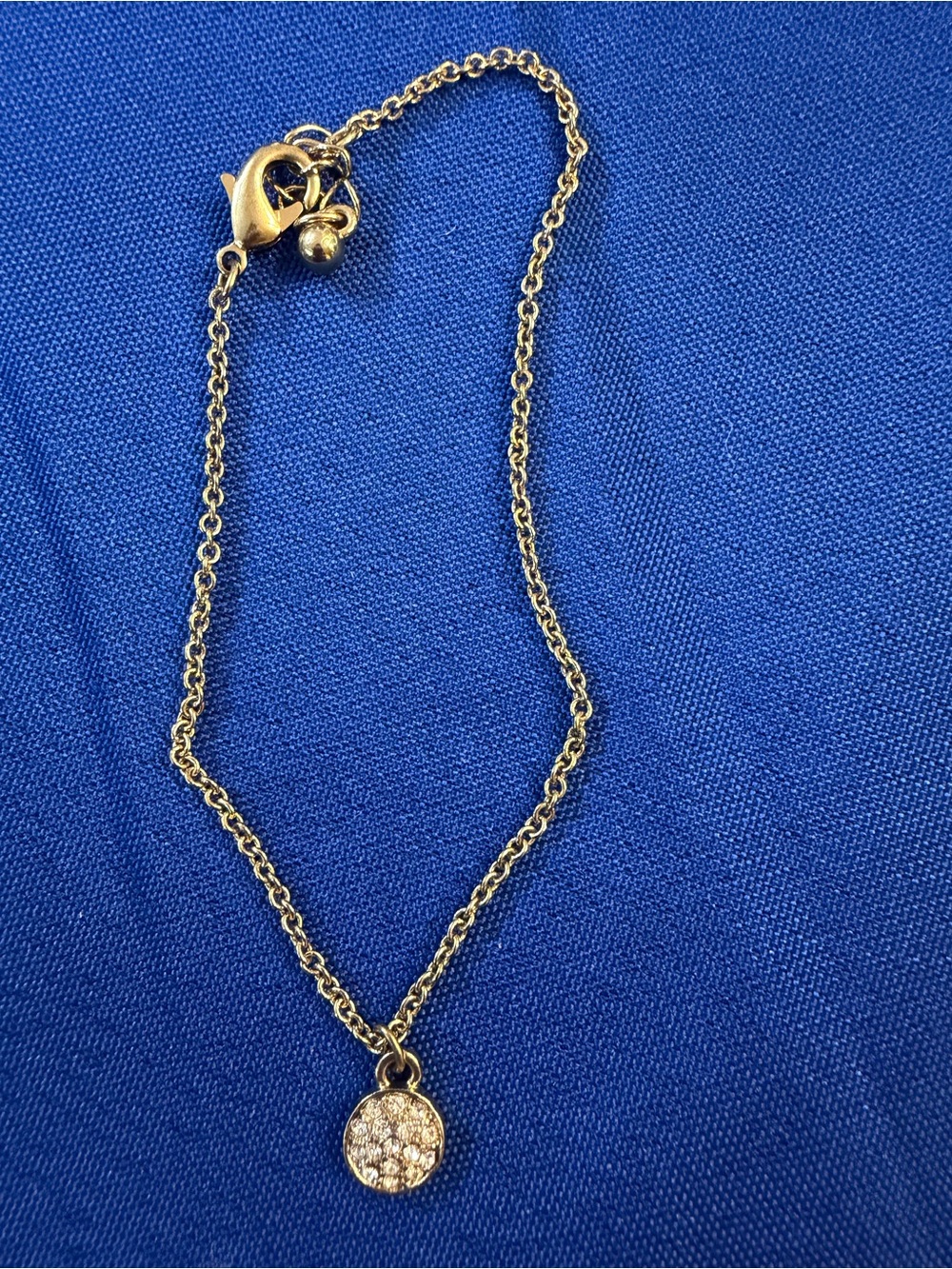 Park Lane Gold Crystal Pavé Disc Charm Bracelet